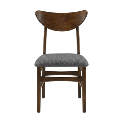 Wood Dining Chair Set with Comfortable Backrest and Sturdy Frame