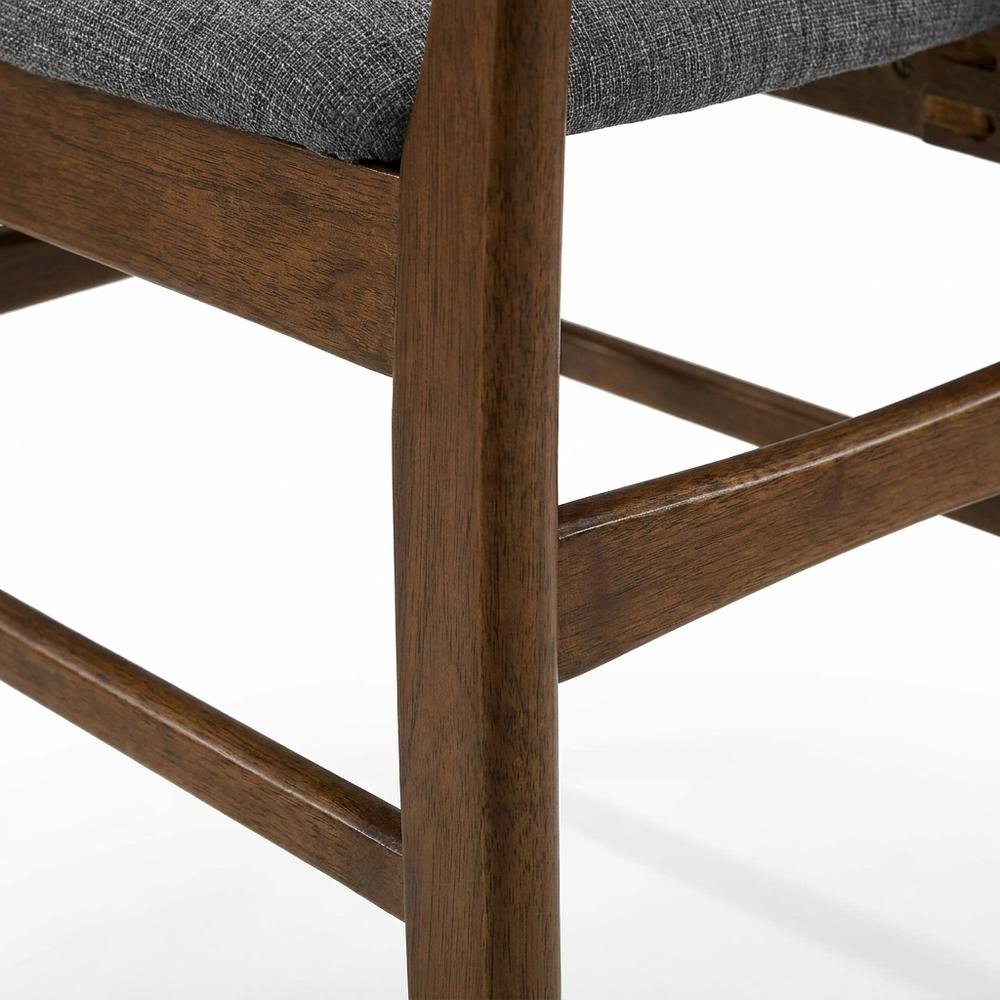 Wood Dining Chair Set with Comfortable Backrest and Sturdy Frame
