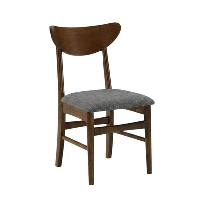 Wood Dining Chair Set with Comfortable Backrest and Sturdy Frame