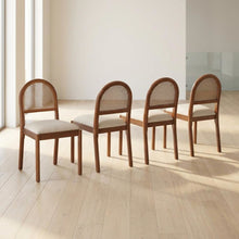 Cream-Colored Dining Chair Set with Sturdy Construction and Comfortable Seating