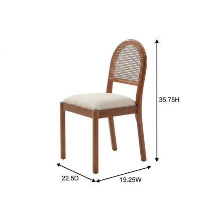 Cream-Colored Dining Chair Set with Sturdy Construction and Comfortable Seating