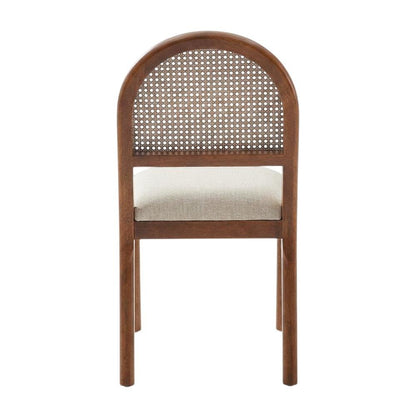 Cream-Colored Dining Chair Set with Sturdy Construction and Comfortable Seating