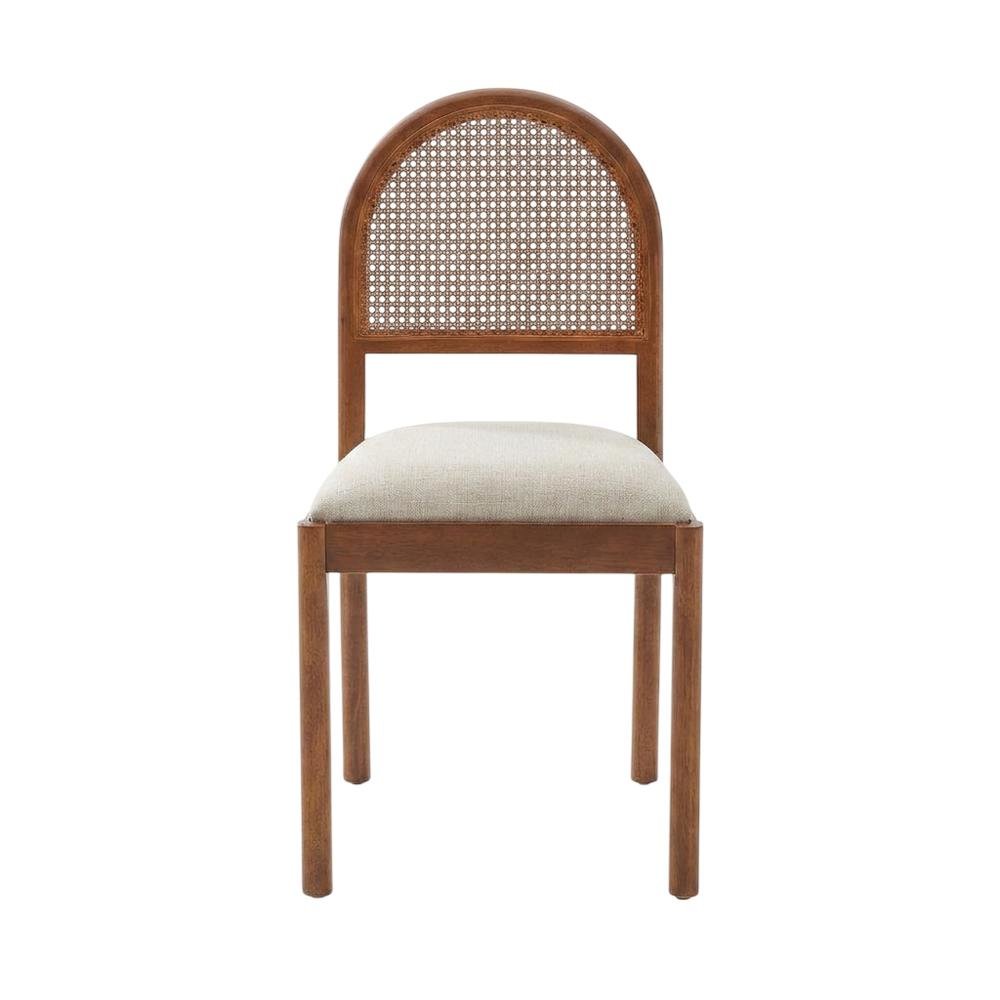 Cream-Colored Dining Chair Set with Sturdy Construction and Comfortable Seating