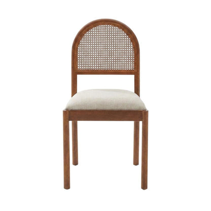 Cream-Colored Dining Chair Set with Sturdy Construction and Comfortable Seating