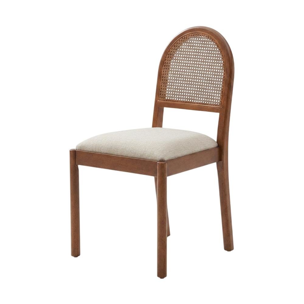 Cream-Colored Dining Chair Set with Sturdy Construction and Comfortable Seating