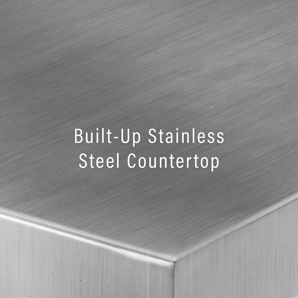 Silvia Stainless Steel Top Kitchen Island