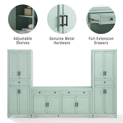 Tara 3-Piece Entertainment Center - Sideboard & 2 Pantries