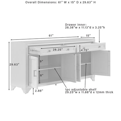 Tara 3-Piece Entertainment Center - Sideboard & 2 Pantries