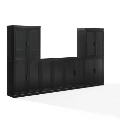 3-Piece Sideboard And Glass Door Pantry Set, Sideboard, 2 Glass Door Pantries