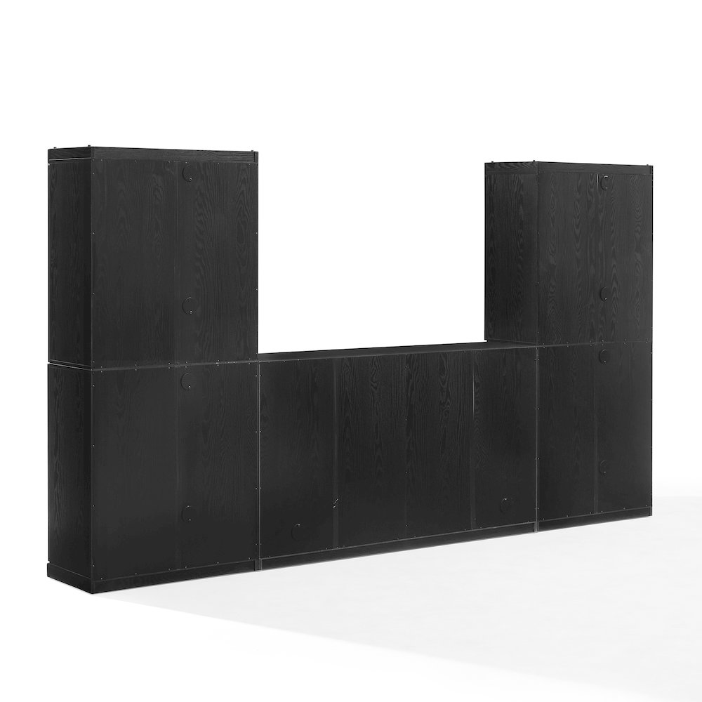 3-Piece Sideboard And Glass Door Pantry Set, Sideboard, 2 Glass Door Pantries