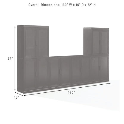 3-Piece Sideboard And Glass Door Pantry Set, Sideboard, 2 Glass Door Pantries