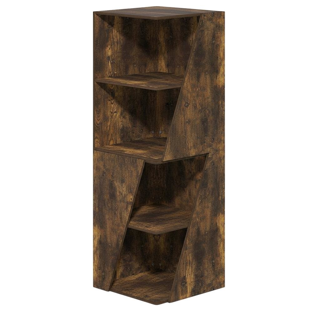 Stackable 2-in-1 Bookshelf with 4-Tier Corner Design and Display Shelf