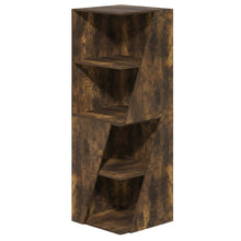 Stackable 2-in-1 Bookshelf with 4-Tier Corner Design and Display Shelf