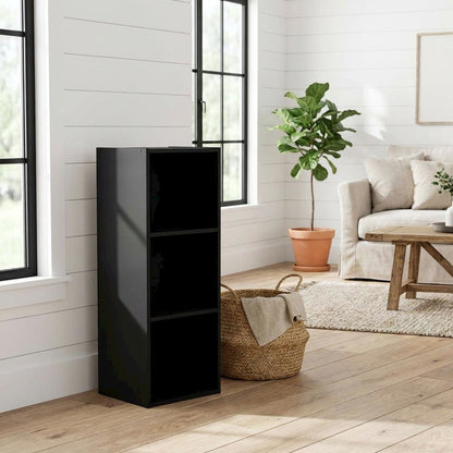Wooden Bookcase in Walnut Finish with Adjustable Shelves