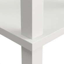 White Nightstand Set with Wooden Finish and Modern Design