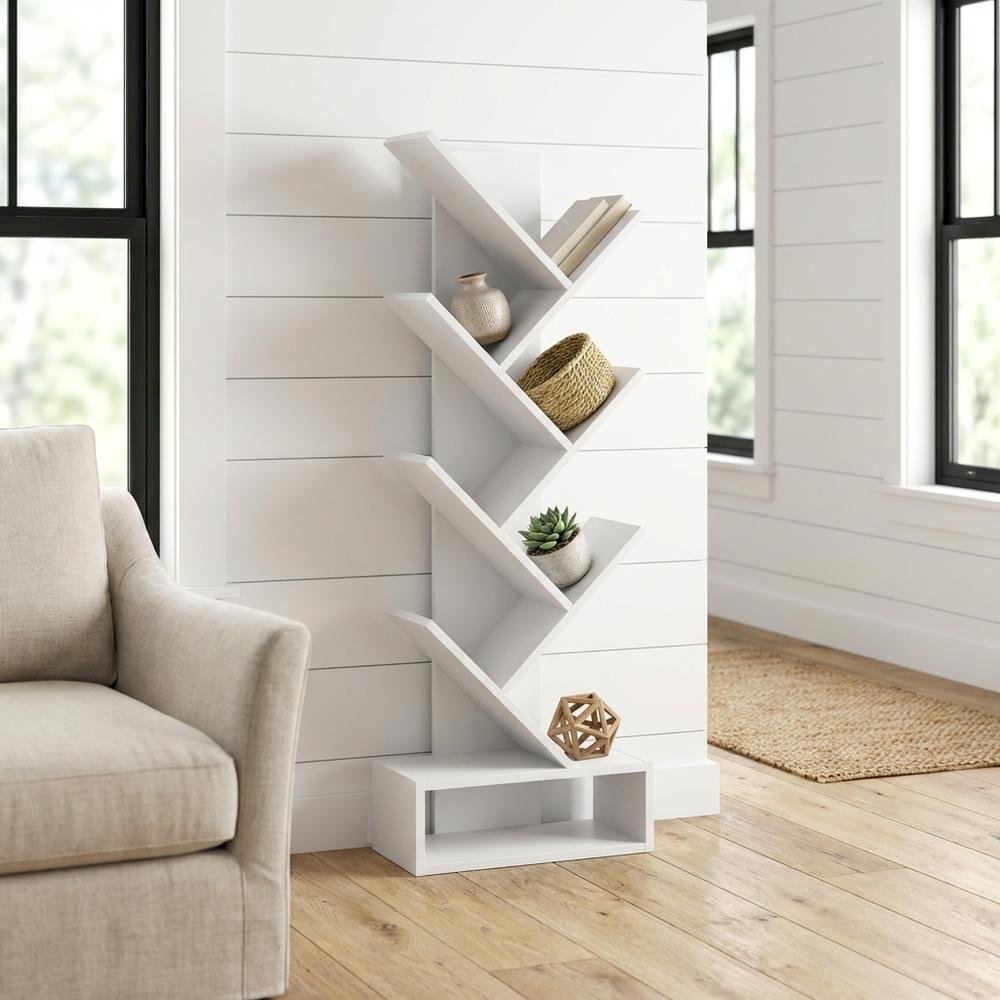 Wooden bookcase with simple design and sturdy construction