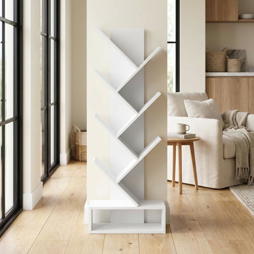 Wooden bookcase with simple design and sturdy construction