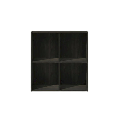 Wooden bookcase in brown with spacious shelving for home organization