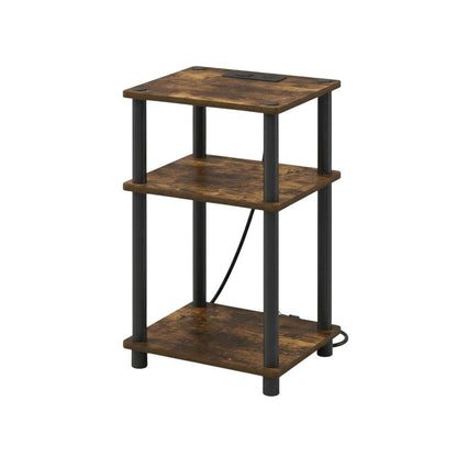 Wooden open storage nightstand with sleek design and durable construction