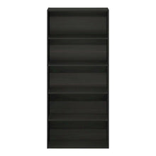 Espresso 5-Tier Bookcase with Adjustable Shelves, Tall Home Library Storage