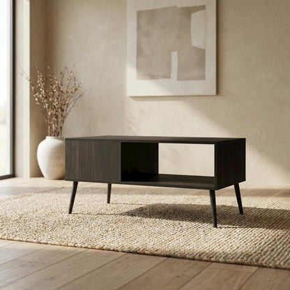 Espresso Mid Century TV Stand for TVs up to 40 inches with Wood Legs