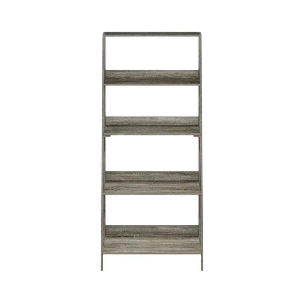 Contemporary Engineered Wood Bookcase with Stable Shelves