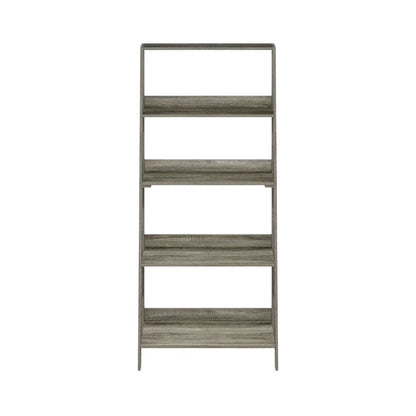 Contemporary Engineered Wood Bookcase with Stable Shelves