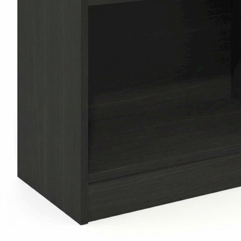 Espresso 5-Tier Bookcase with Adjustable Shelves, Tall Home Library Storage