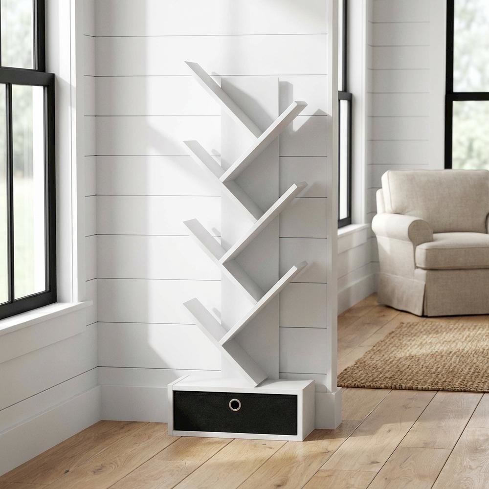 Wooden bookcase with sleek design and sturdy construction