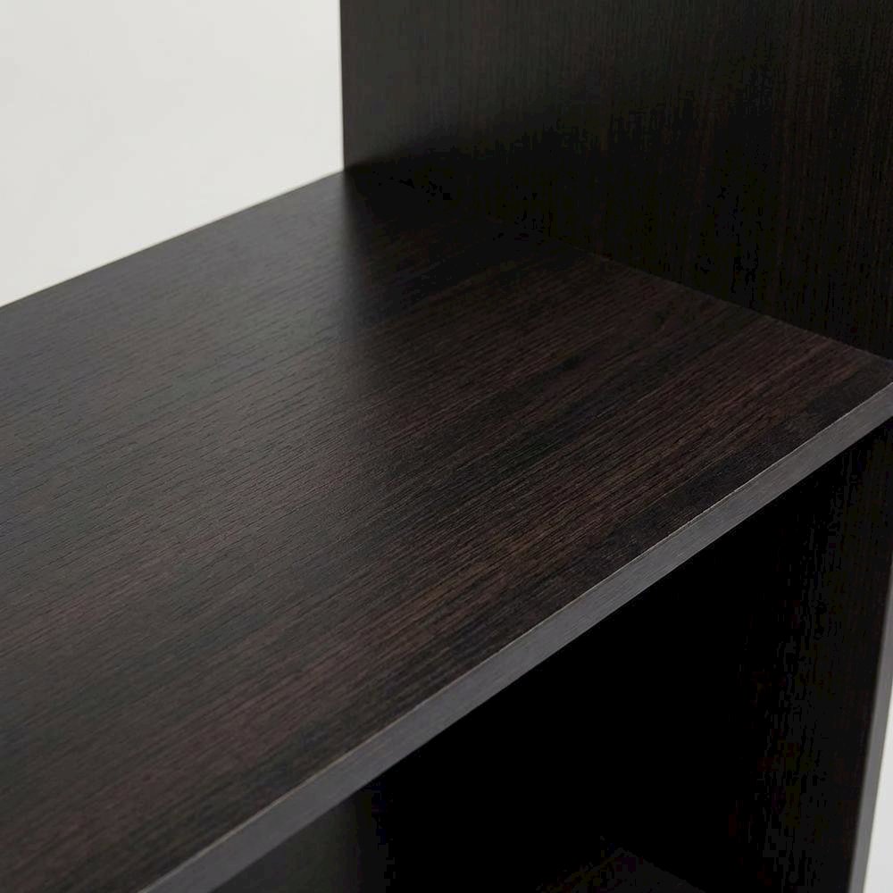 Espresso 4-Tier Open Shelf Bookcase with Spacious Storage