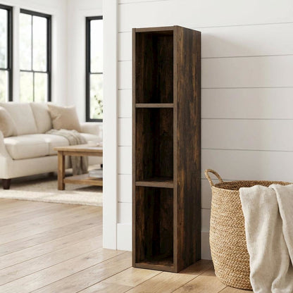 Wooden bookcase in finish with adjustable shelves for versatile storage