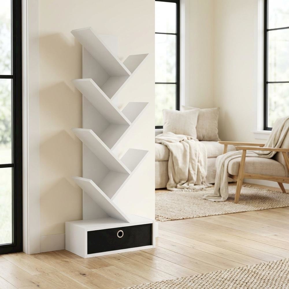 Wooden bookcase with sleek design and sturdy construction