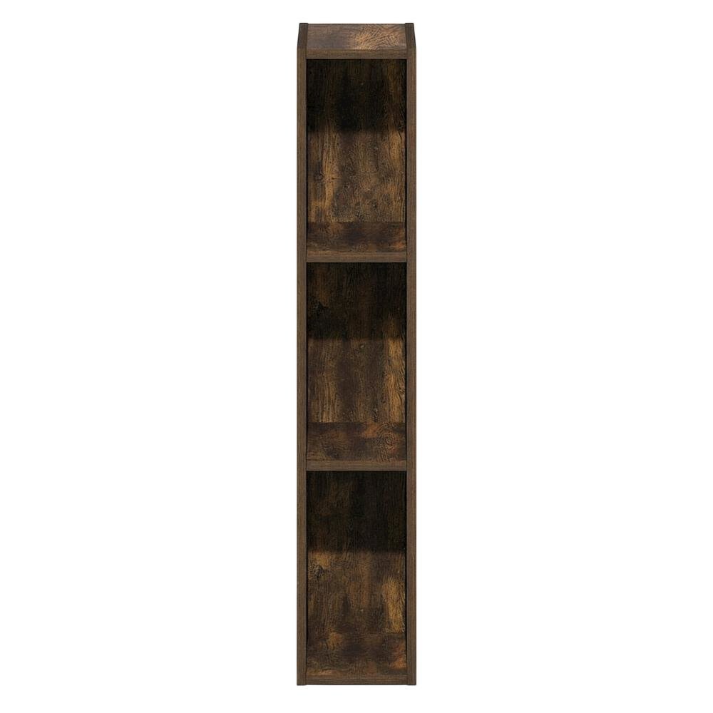 Wooden bookcase in finish with adjustable shelves for versatile storage