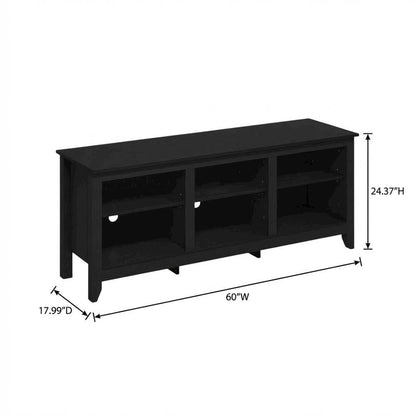 Wood TV Entertainment Center for 65 Inch TV with Américo Finish and Storage