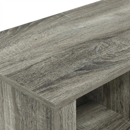 Gray Fireplace TV Stand with Open Storage for Up to 55-Inch Flat Screens
