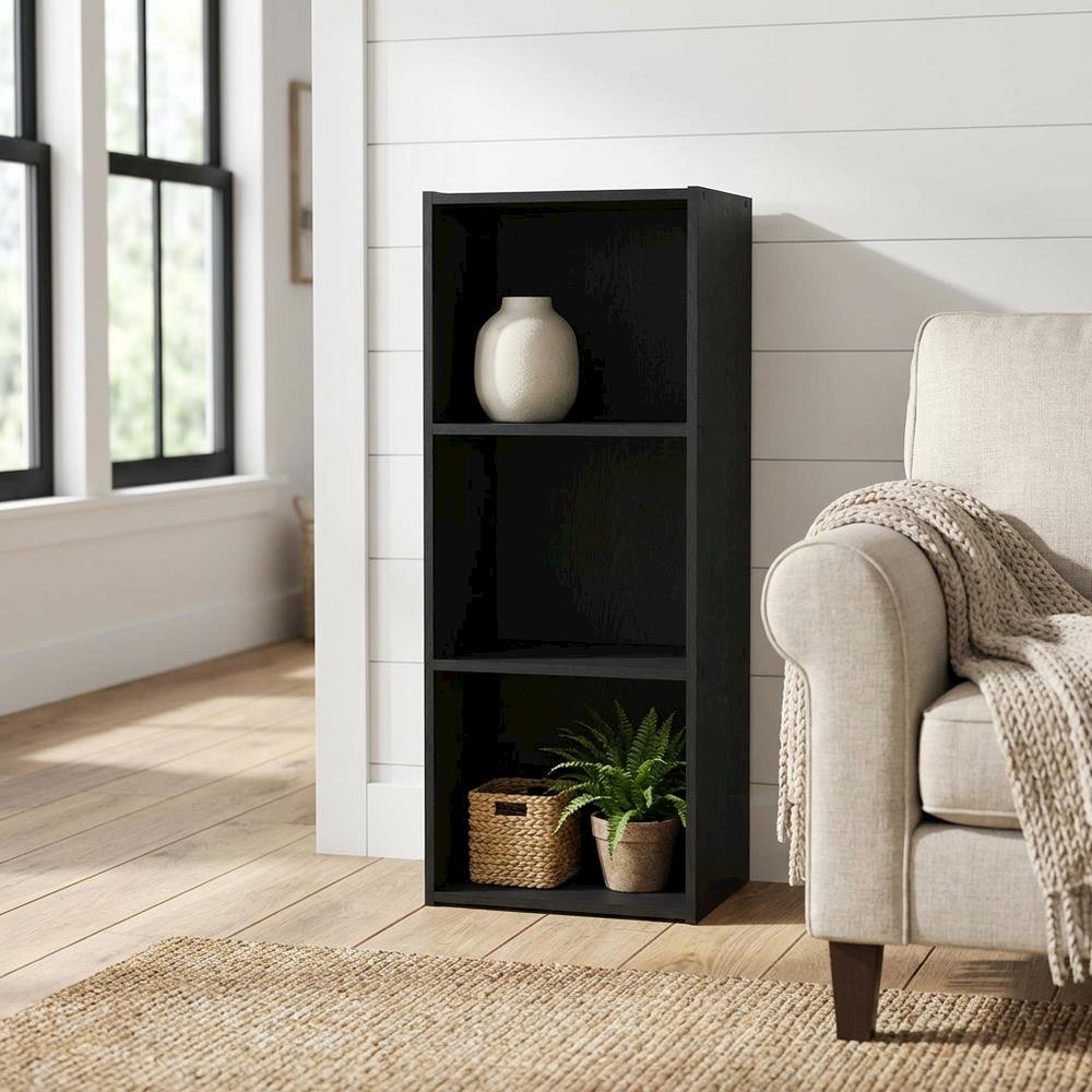 Blackwood 3-Tier Open Shelf Bookcase with Sturdy Wood Construction