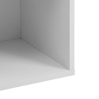Wooden bookcase in finish with spacious shelves for storage