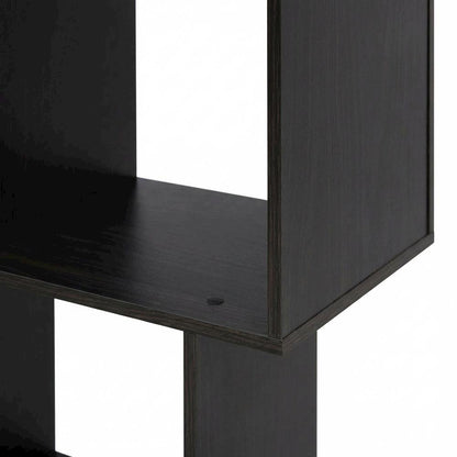 Espresso 3-Tier Open Book Shelf with Rustic Wooden Design