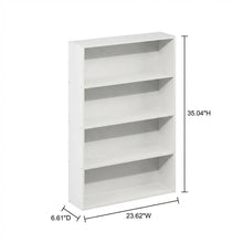 Wooden Bookcase with Open Shelving for Home Office and Living Room
