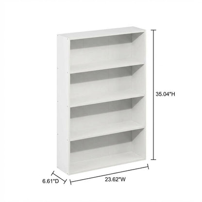 Wooden Bookcase with Open Shelving for Home Office and Living Room