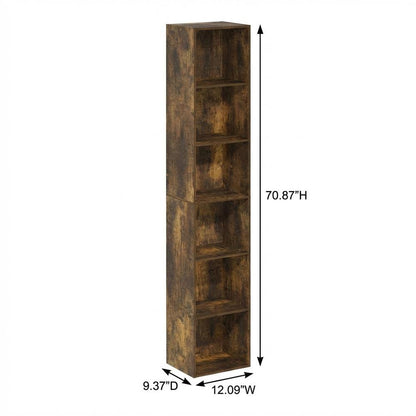 Wooden bookcase with sleek design for versatile storage