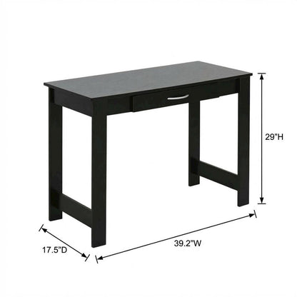 Black JAYA Writing Desk with Drawer for Home Office and Study