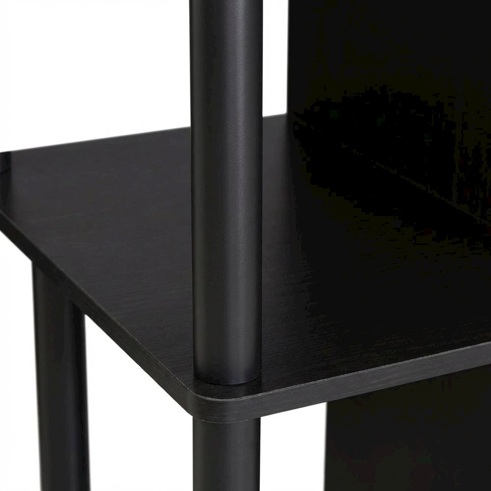 Black compact computer study desk with sturdy design and space-efficient layout