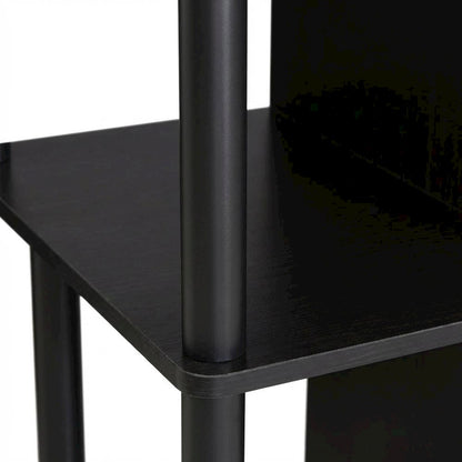 Black compact computer study desk with sturdy design and space-efficient layout