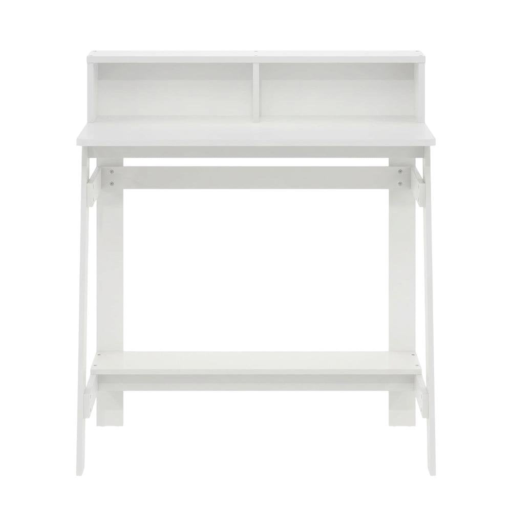 White Furinno A Frame Computer Desk with Sleek Design and Durable Construction