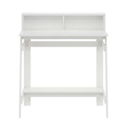 White Furinno A Frame Computer Desk with Sleek Design and Durable Construction
