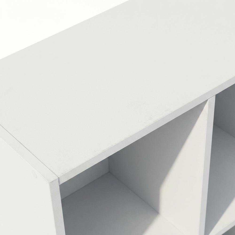 White 11-Cube Open Shelf Storage Organizer, 29 Inch Wide, Closet