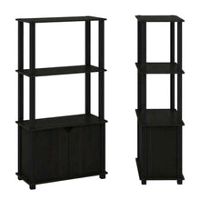 3-Tier End Table Set in Americano and Chrome Finish with Modern Design