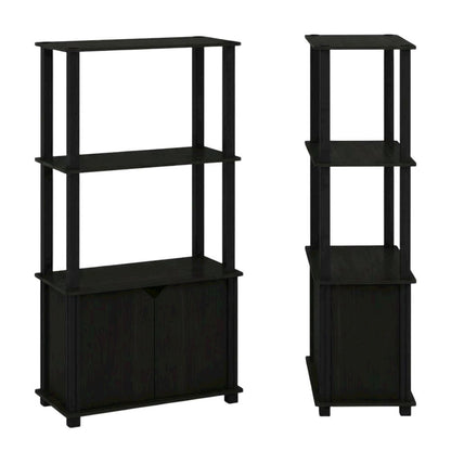3-Tier End Table Set in Americano and Chrome Finish with Modern Design