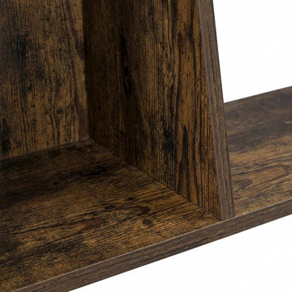 Amber Pine 8-Tier Bookcase with Space Saving Storage Shelf